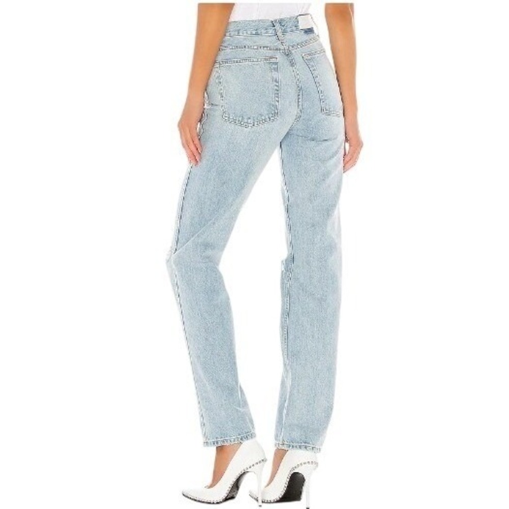 RE/DONE Originals 90s High Rise Loose Jeans Size 24 Bleach Destroy EUC - Picture 4 of 14